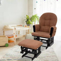 Home Imports Emporium Juego de mecedora y otomana. Mecedora de movimiento suave, silla ergonómica de respaldo alto con reposabrazos acolchados y bolsillos de almacenamiento.