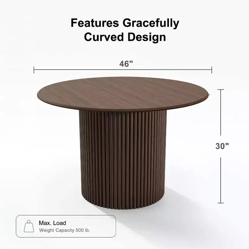 Mesas de comedor de madera maciza redondas de 46 pulgadas Mesas de cocina