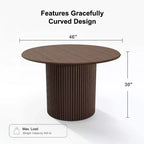 Mesas de comedor de madera maciza redondas de 46 pulgadas Mesas de cocina
