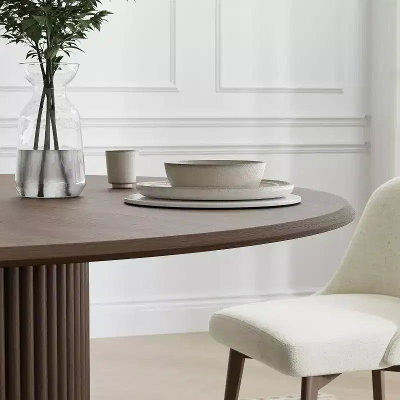 Mesas de comedor de madera maciza redondas de 46 pulgadas Mesas de cocina