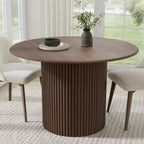 Mesas de comedor de madera maciza redondas de 46 pulgadas Mesas de cocina
