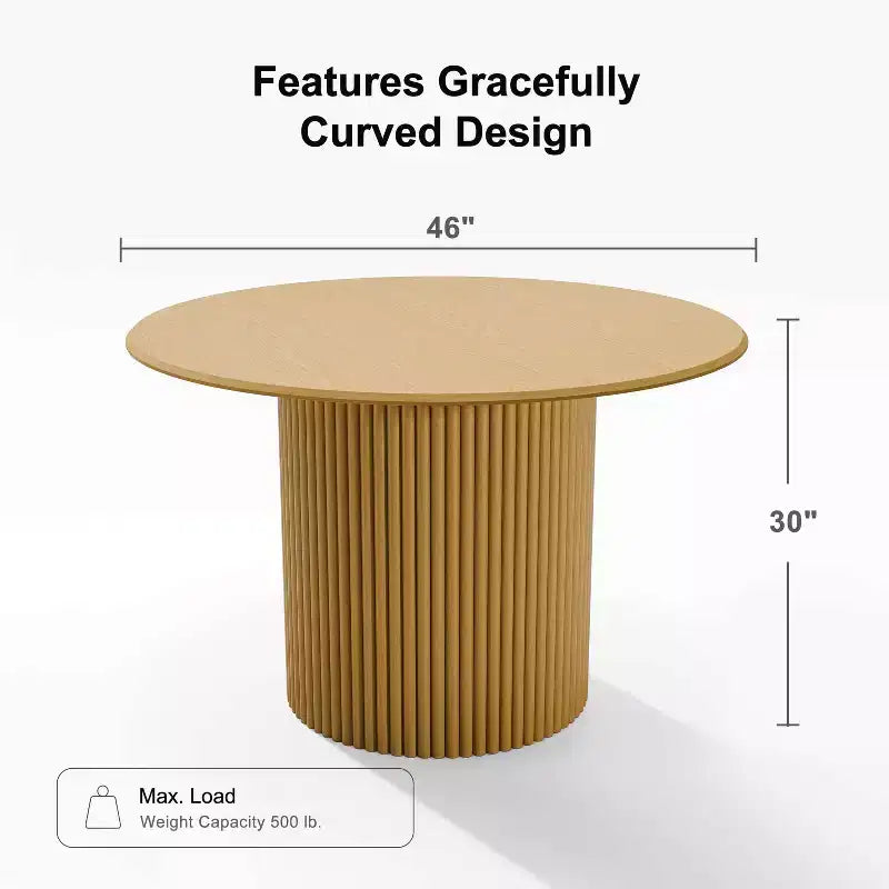 Mesas de comedor de madera maciza redondas de 46 pulgadas Mesas de cocina
