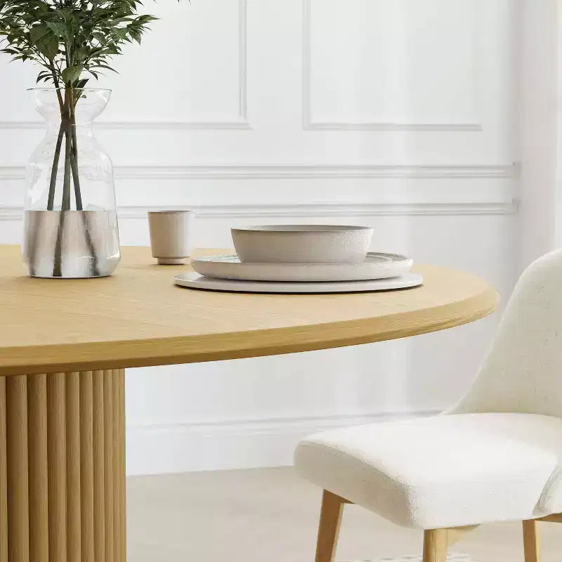Mesas de comedor de madera maciza redondas de 46 pulgadas Mesas de cocina