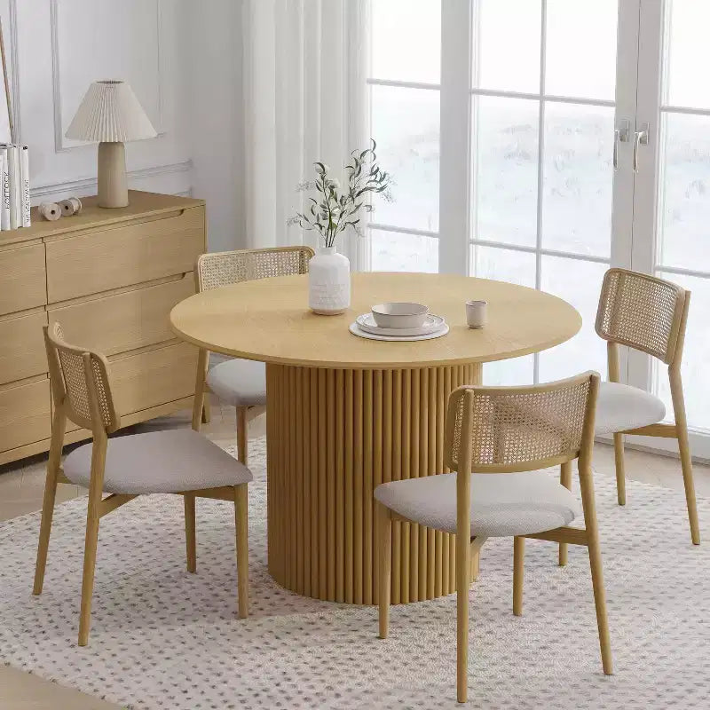 Mesas de comedor de madera maciza redondas de 46 pulgadas Mesas de cocina