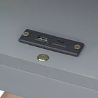 Cama nido doble multifuncional Whisen con cajones y cama extraíble, almacenamiento en el cabecero y mesas, estación de carga USB