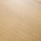 Mesa de comedor de cocina de madera ovalada Dovelina con patas de metal