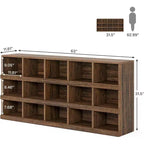 Mesa consola Lantine de 63 pulgadas con 15 cubos estilo rústico para recibidor