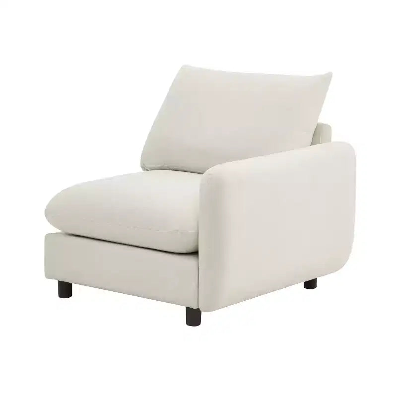 Christopher Knight Home Acker - Juego de sofá seccional tapizado moderno de 3 piezas, blanco