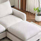 Christopher Knight Home Acker - Juego de sofá seccional tapizado moderno de 3 piezas, blanco