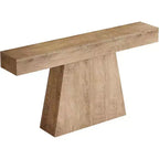 Mesa consola de granja de 63 pulgadas con base trapezoidal para entrada, pasillo, sala de estar