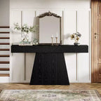 Mesa consola de granja de 63 pulgadas con base trapezoidal para entrada, pasillo, sala de estar