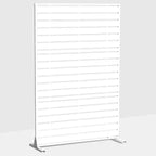 Pantalla de Acero Galvanizado Blanco con Cuatro Paneles Tipo Celosía Adams, 183x120x40cm