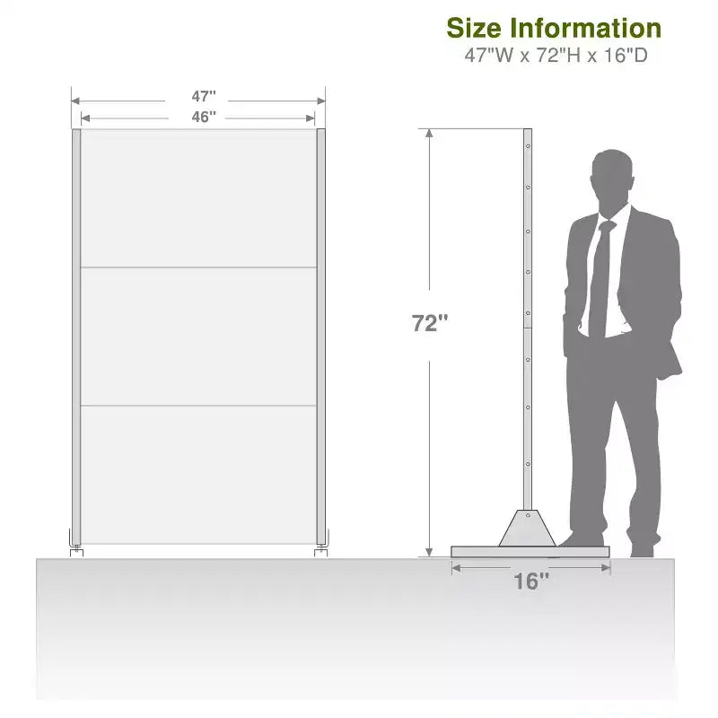 Pantalla de Acero Galvanizado Blanco con Cuatro Paneles Tipo Celosía Adams, 183x120x40cm