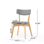 Christopher Knight Home Carmody Juego de Comedor de 7 Piezas de Madera y Tela