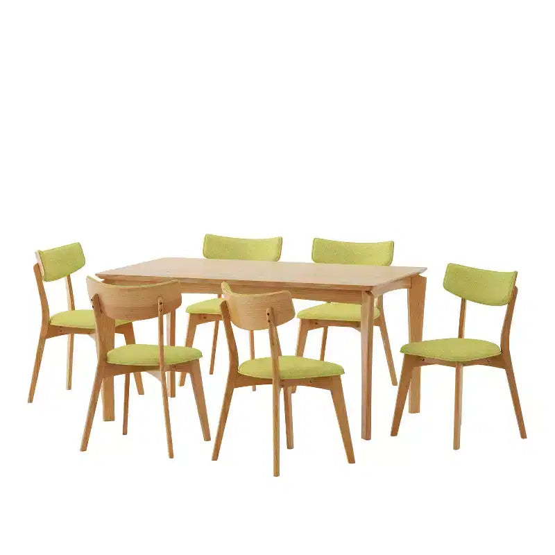 Christopher Knight Home Carmody Juego de Comedor de 7 Piezas de Madera y Tela