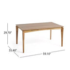 Christopher Knight Home Carmody Juego de Comedor de 7 Piezas de Madera y Tela