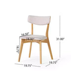 Christopher Knight Home Carmody Juego de Comedor de 7 Piezas de Madera y Tela