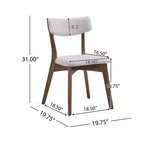 Christopher Knight Home Carmody Juego de Comedor de 7 Piezas de Madera y Tela