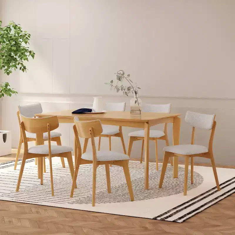 Christopher Knight Home Carmody Juego de Comedor de 7 Piezas de Madera y Tela