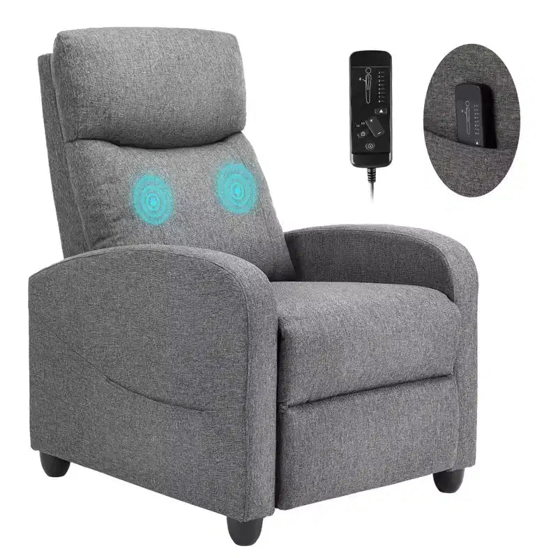 Sillón Reclinable Manual con Masaje y Calefacción para Sala de Estar