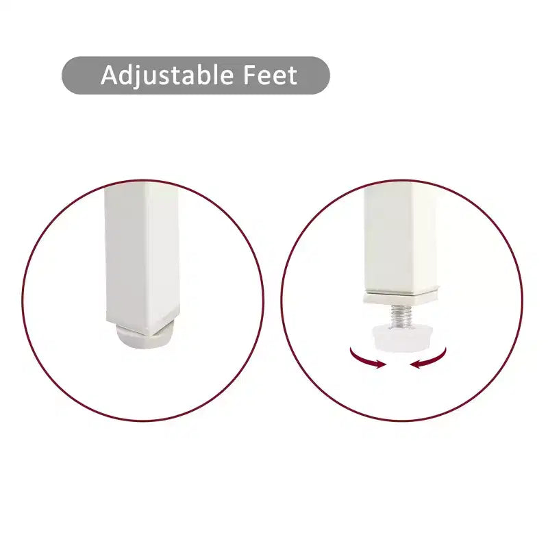 Mayeerty 15.74 Mesa auxiliar de ratán con cajón, mesita de noche moderna, patas de metal, mesa auxiliar para sala de estar, dormitorio, blanco
