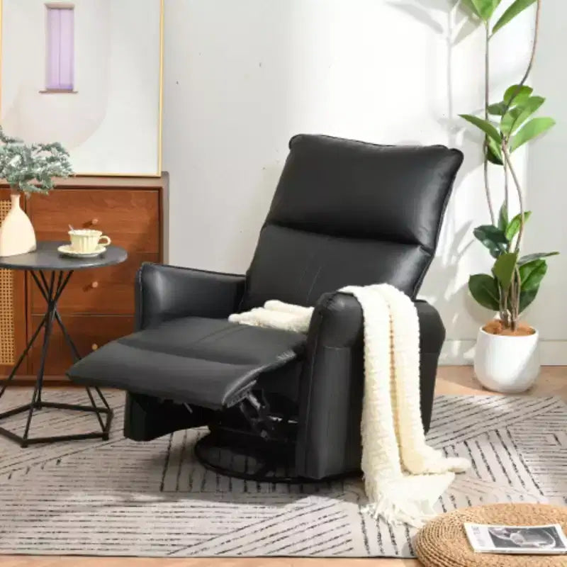 Mecedora reclinable, mecedora giratoria para guardería, mecedora planeadora, sillón reclinable giratorio moderno y pequeño para dormitorio