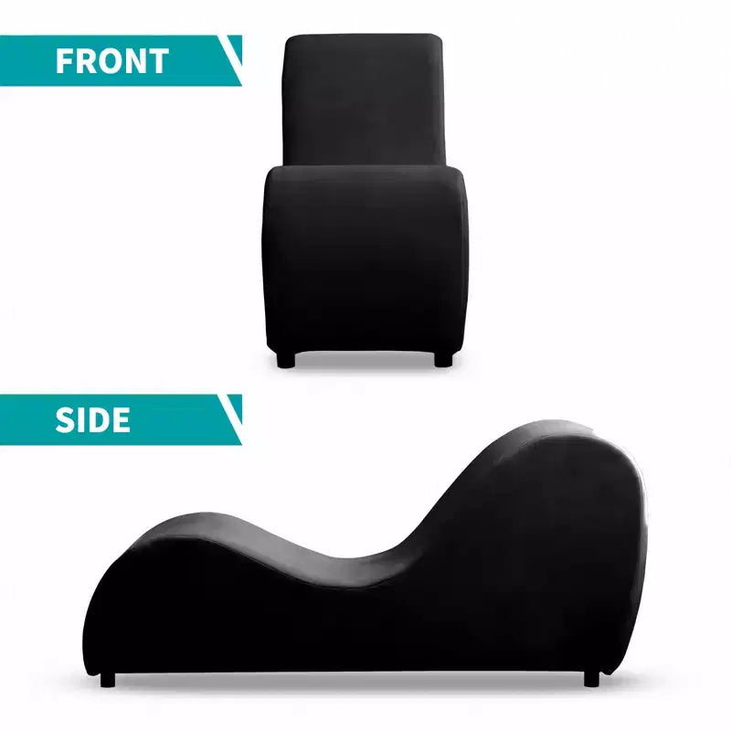 Sillón Mjkone de yoga de terciopelo, sillas de yoga curvas modernas para adultos para estiramientos, relajación, ejercicio
