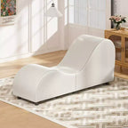 Sillón Mjkone de yoga de terciopelo, sillas de yoga curvas modernas para adultos para estiramientos, relajación, ejercicio