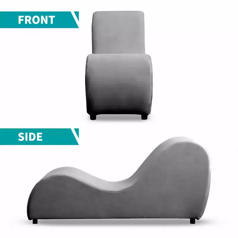 Sillón Mjkone de yoga de terciopelo, sillas de yoga curvas modernas para adultos para estiramientos, relajación, ejercicio