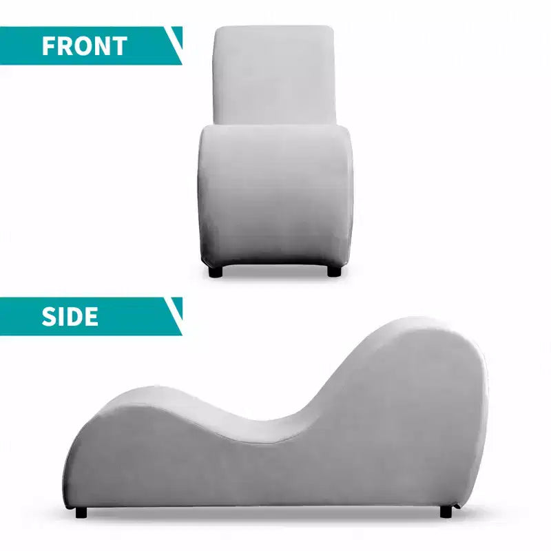 Sillón Mjkone de yoga de terciopelo, sillas de yoga curvas modernas para adultos para estiramientos, relajación, ejercicio