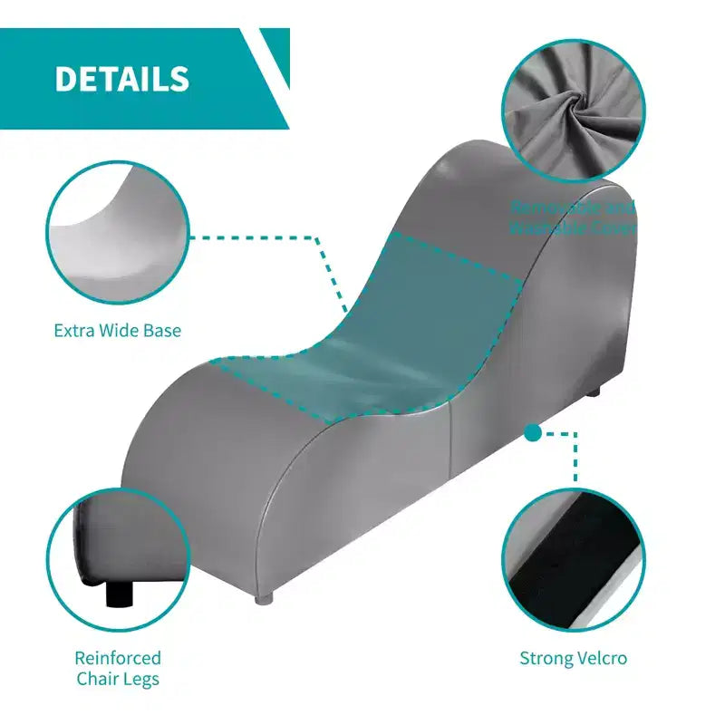 Sillón Mjkone de yoga de terciopelo, sillas de yoga curvas modernas para adultos para estiramientos, relajación, ejercicio