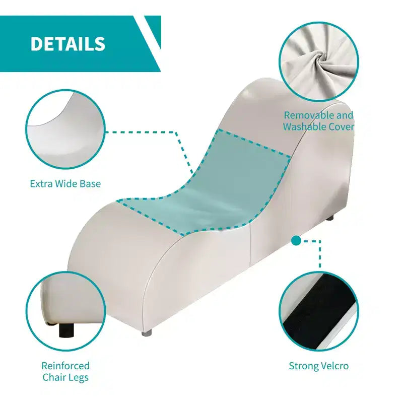 Sillón Mjkone de yoga de terciopelo, sillas de yoga curvas modernas para adultos para estiramientos, relajación, ejercicio