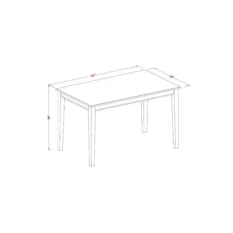 Mesa de comedor de altura de mostrador estilo rústico 36x60