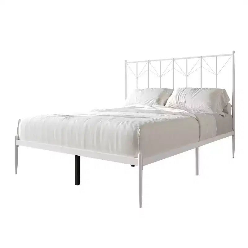 Cama de plataforma metálica