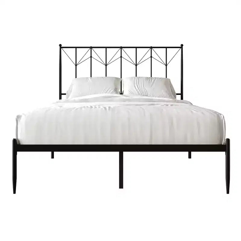 Cama de plataforma metálica