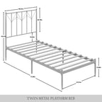 Cama de plataforma metálica