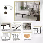 Cama de plataforma metálica