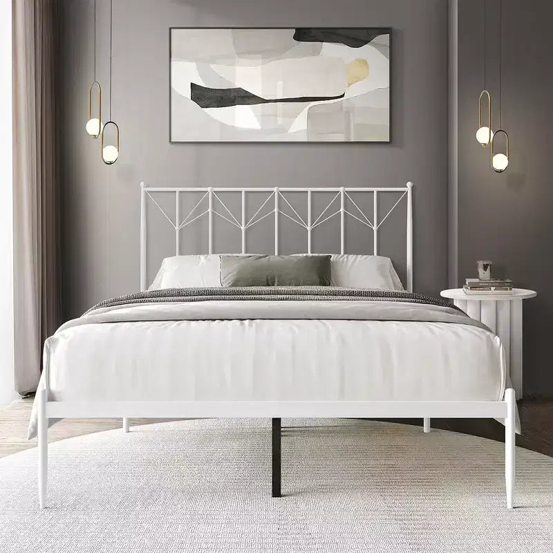Cama de plataforma metálica