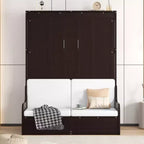 Cama de pared Murphy Whisen tamaño Queen, plegable en un armario con cojín, fácil de usar