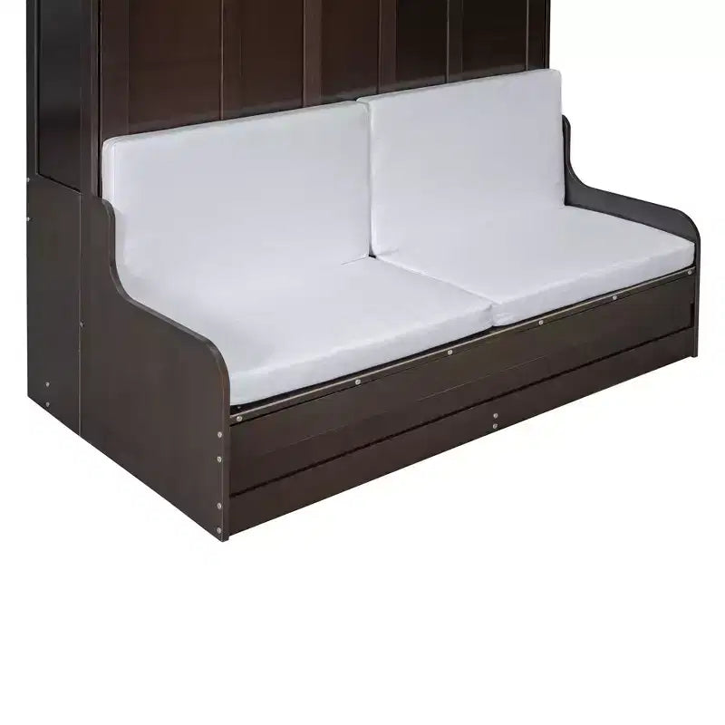 Cama de pared Murphy Whisen tamaño Queen, plegable en un armario con cojín, fácil de usar