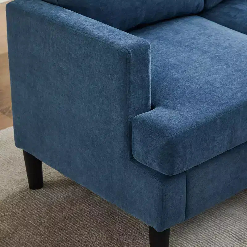 Sofá de 3 plazas Hyleory de diseño sencillo - Sofá moderno de tela con estructura de madera y cojines cómodos