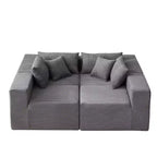 Sofá modular seccional en forma de L de pana de 104 pulgadas, sofá de lujo, muebles tapizados para interiores