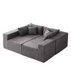 Sofá modular seccional en forma de L de pana de 104 pulgadas, sofá de lujo, muebles tapizados para interiores