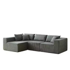 Sofá modular seccional en forma de L de pana de 104 pulgadas, sofá de lujo, muebles tapizados para interiores