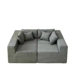 Sofá modular seccional en forma de L de pana de 104 pulgadas, sofá de lujo, muebles tapizados para interiores