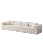 Sofá modular seccional en forma de L de pana de 104 pulgadas, sofá de lujo, muebles tapizados para interiores