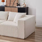 Sofá modular seccional en forma de L de pana de 104 pulgadas, sofá de lujo, muebles tapizados para interiores