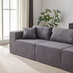 Sofá modular seccional en forma de L de pana de 104 pulgadas, sofá de lujo, muebles tapizados para interiores
