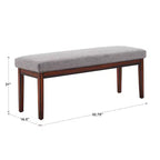 Banco tapizado Quinby con acabado espresso - iNSPIRE Q