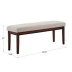 Banco tapizado Quinby con acabado espresso - iNSPIRE Q